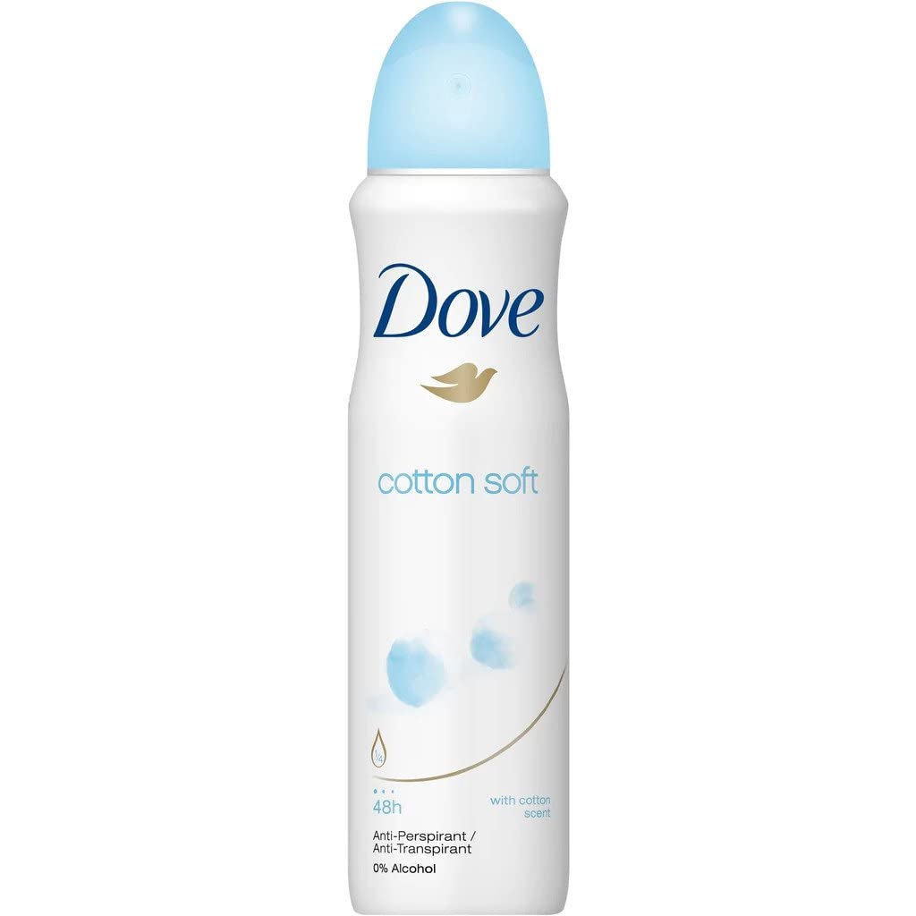 Dove Antiperspirant Spray, International Version, 150 ml (Pack of 10)