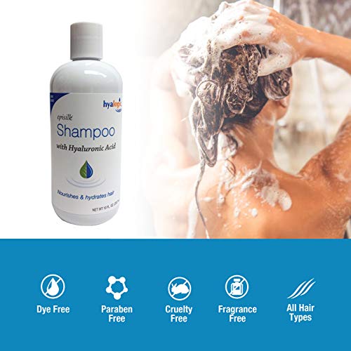 Hyalogic EpisilkShampoo - Moisturizing Shampoo with Hyaluronic Acid (HA), Daily Cleansing Shampoo, Hydrating Shampoo, Detangling Shampoo, Purifying Shampoo for All Hair Types, 10 fl oz.