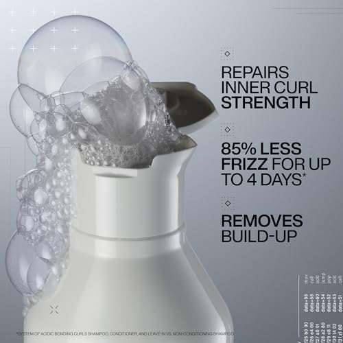 REDKEN Acidic Bonding Curls Sulfate-Free Shampoo | For Curly Hair | Curl Control + Definition | With Citric Acid, Avocado Oil, Shea Butter | Silicone-Free | Hydrating Shampoo | Repairs Damaged Curls