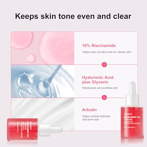 Niacinamide Serum 10% + TXA 4% Acid for Face,Hyaluronic Acid Serum for Women,Dull Skin & Fine Lines,Korean Glass Skin,Fragrance-Free (60ml /2 fl.oz.)