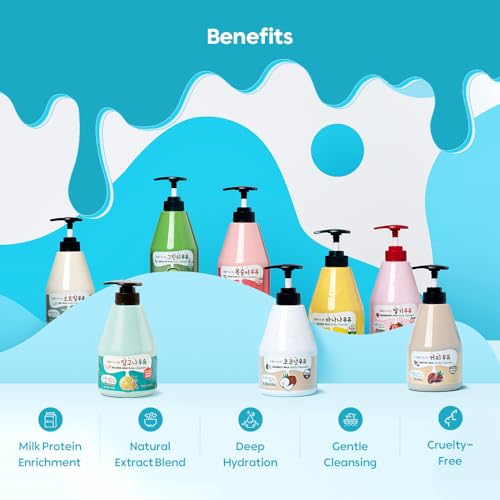 WELCOS KWAILNARA Yuja Milk Body Cleanser – Korean Body Wash With Citrus Extract for Radiant, Refreshed Skin 560 g / 19.75 Fl. oz