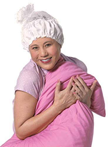 Andre Sleep Wear 1600 Satin Swirl, White, One Size Fits All