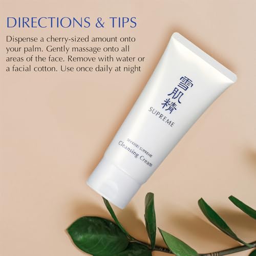 SEKKISEI Supreme Cleansing Cream, Gentle Hydrating Facial Cleanser, 5 Ounce