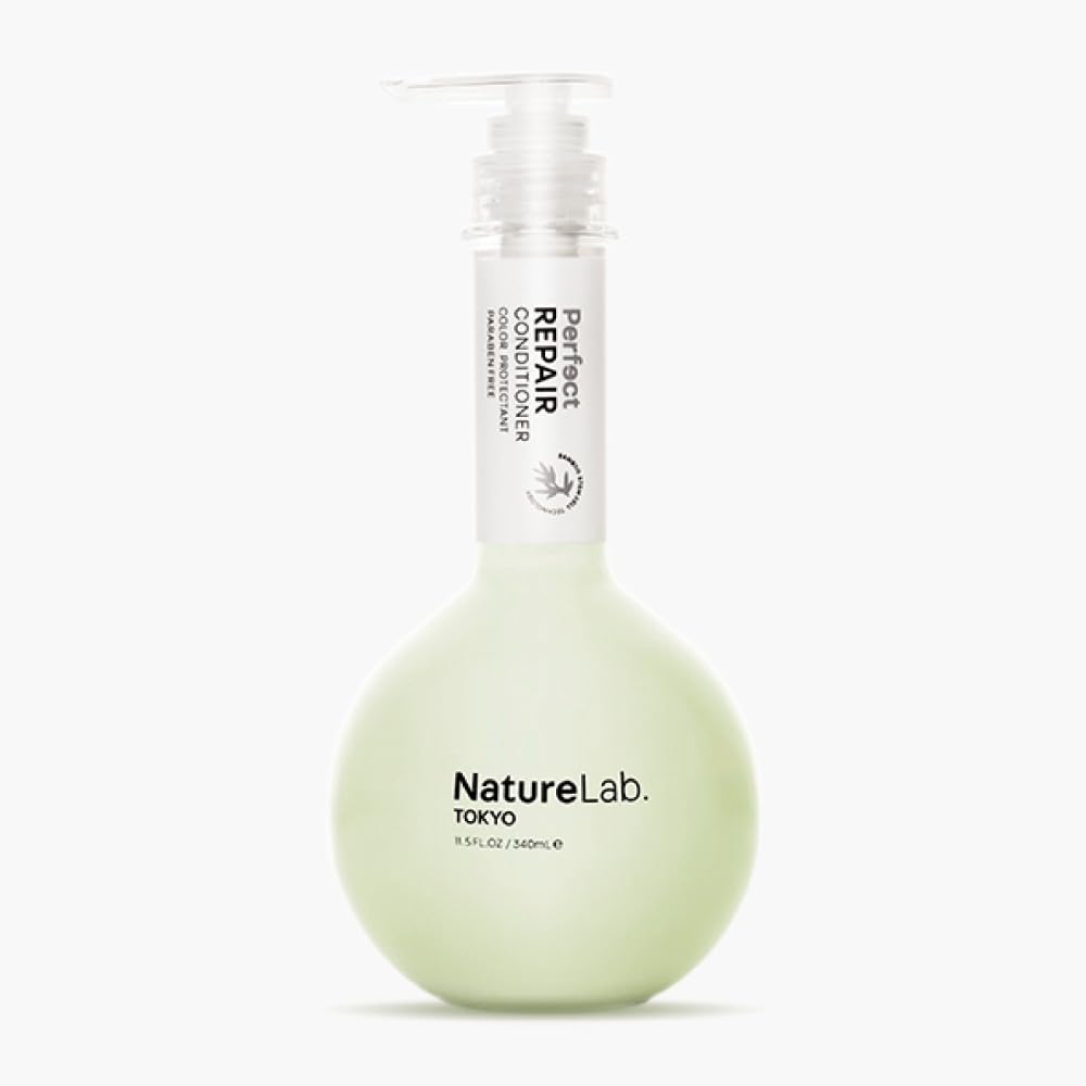 NatureLab. Tokyo Perfect Repair Conditioner - Moisturizing Conditioner for Colored Hair with Bamboo Stem Cells, Keratin, Argan + Prickly Pear Oil - Sulfate-Free Deep Hair Conditioner (11.5 fl oz/340 ml)