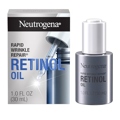Neutrogena Rapid Wrinkle Repair Retinol Face Oil, Daily Anti-Aging Face Serum to Fight Fine Lines, Deep Wrinkles, & Dark Spots, 1.0 fl. oz