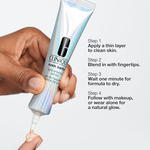 Clinique Even Better Light Reflecting Face Primer With Vitamin C + Hyaluronic Acid For All Skin Types | Hydrating, Lightweight + Illuminating Finish, 0.5 Fl Oz