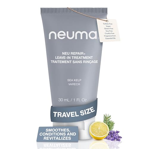 Neuma Neu Repair Leave In Hair Treatment 1 Fl. Oz. Travel Size Hair Repair Treatment for Damaged Hair - Smooths, Conditions, Shields, Softens, Protects, Strengthens, Lemon, Lavender & Fir Needle Scent
