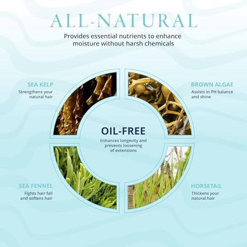 Mermaid Extension Care Shampoo, Ultra-Gentle & Sulfate-Free, Nourishing Formula for Hair Extensions, 16 fl oz