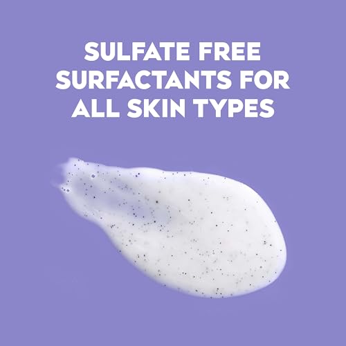 OGX Calming + Amethyst & Lavender Body Scrub & Wash, Gently Exfoliating, 19.5 fl oz