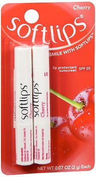 Softlips Lip , Protectant/Sunscreen Value Pack, Cherry 2 ea