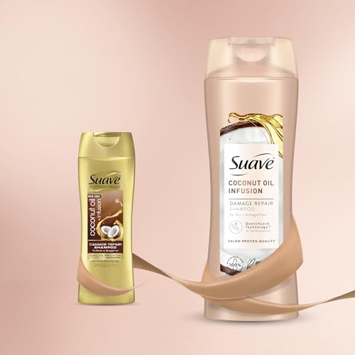 Suave Coconut Oil Infusion Shampoo and Conditioner Set, Damage Control Hydrating Shampoo & Conditioner for Damaged Dry Hair, 12.6 Oz Ea (2 Piece Set)