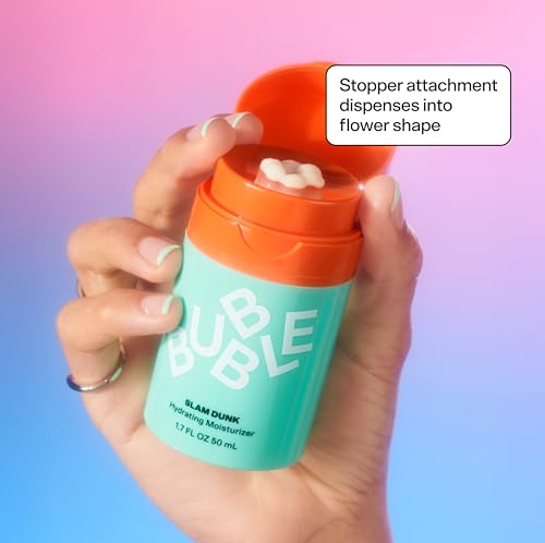 Bubble Skincare Slam Dunk Face Moisturizer - Hydrating Face Cream for Dry Skin Made with Vitamin E + Aloe Vera Juice for a Glowing Complexion - Skin Care with Blue Light Protection (50ml)