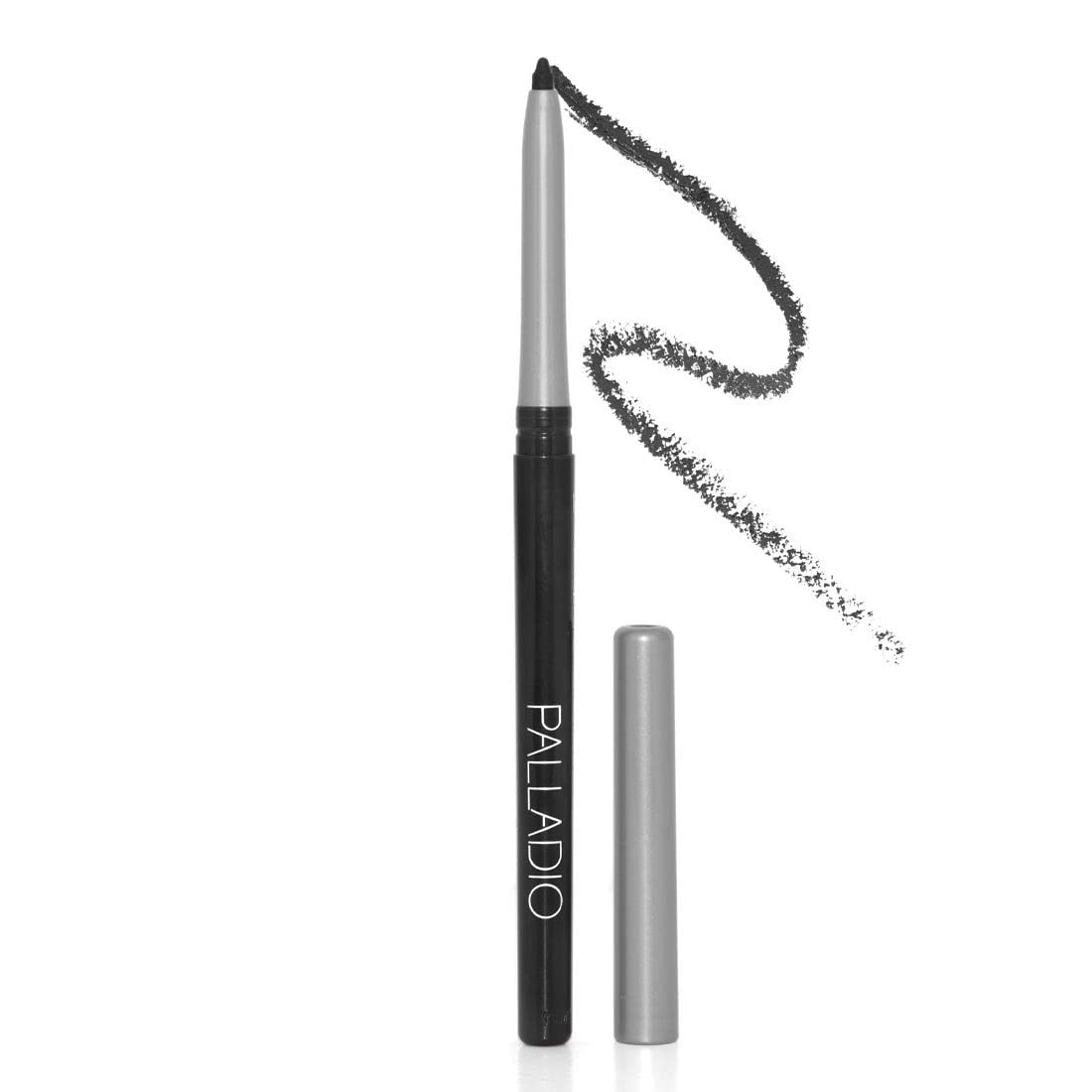 Palladio Retractable Waterproof Eyeliner, Richly Pigmented Color and Creamy, Slip Twist Up Pencil Eye Liner, Smudge Proof Long Lasting Application, All Day Wear, No Sharpener Required, Smokey