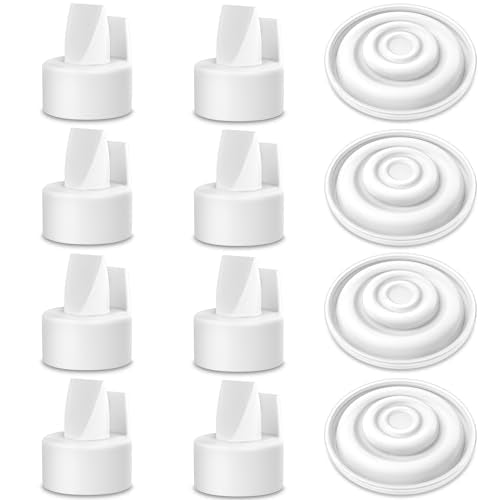 [12-Count] Papablic Pump Parts Compatible with Spectra S1, S2 and 9 Plus, Incl 8-Count Duckbill Valves for Spectra and Medela Pump in Style, 4-Count Silicone Membrane for Spectra Backflow Protector