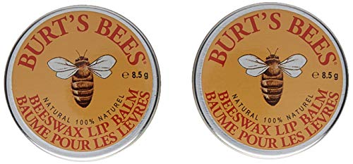 Burt's Bees Lip Balm Tin, Beeswax, 0.3 oz, 2 pack