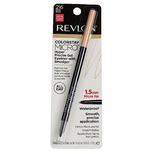 REVLON Colorstay Micro hyper Precision Gel Eyeliner, Waterproof, Long wearing, 0.009 oz, beige