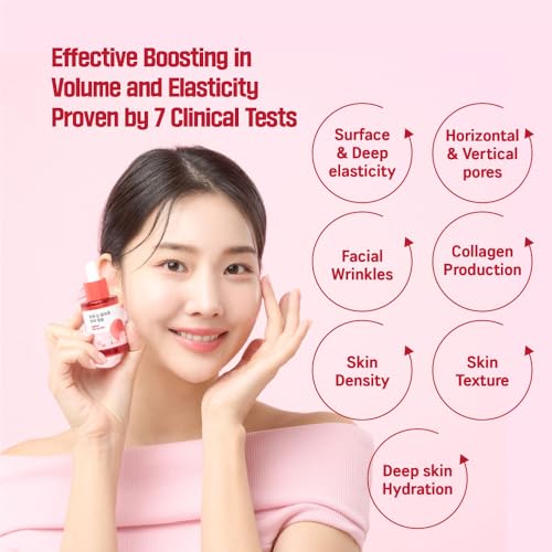 ROUND LAB Camellia Deep Collagen Firming Ampoule 1.01 Fl Oz, Hydrating and Elasticity-Enhancing Facial Serum with Multi Collagen for Smooth Fine Line and Firm Skin, Pore Tightening, Korean Skincare