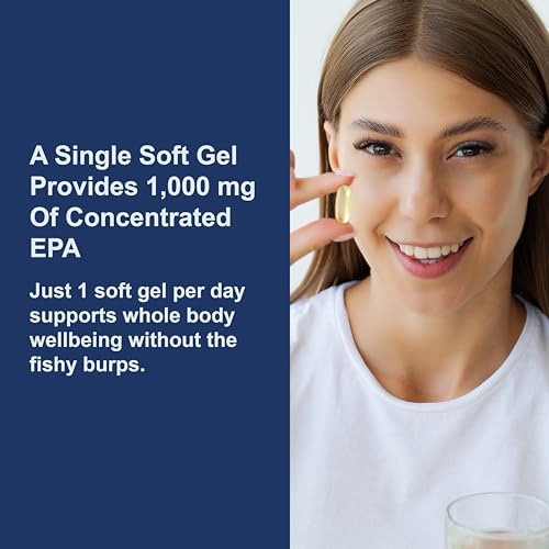 Carlson - Elite EPA Gems, 1000 mg EPA Fish Oil, Wild-Caught, Norwegian Fish Oil, Sustainably Sourced, Helps Maintain Healthy Triglyceride Levels, 120 Softgels