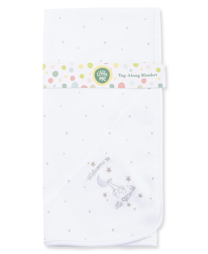 Little Me unisex baby nursery swaddling blankets, White, One Size US