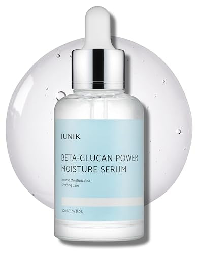 IUNIK Beta-Glucan Power Deep Moisture Vegan Serum Intense Hydration Mushroom Yeast Extracts Naturally-derived - Dry Mature Sagging Sensitive Skin Cell Regenerating Lifting Korean Skincare