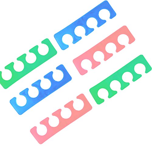 KADS 2pcs/pair 12pairs/set Silicone Toe Separator Nail Art Manicure Finger Feet Care Braces Supports Nails DIY Tools