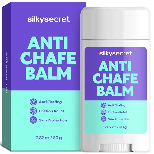 SilkySecret Anti Chafing Stick (2.82 Oz), Anti-Chafe Balm for Women & Men, Glide-On Comfort for Thighs, Underarms & Sensitive Areas, Long-Lasting Skin Protection