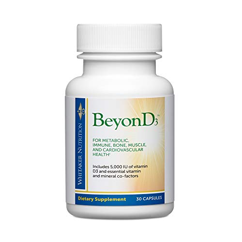 Dr. Whitaker's BeyonD3 - Vitamin D3 Supplement 5,000 IU Plus Boron, Vitamin K2, Magnesium & Zinc - Supports Immune Health, Calcium Metabolism & Bone Mineralization (30 Capsules)