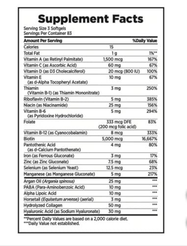 Nature's Bounty Hair, Skin and Nails, 250 Softgels (2 Pack)