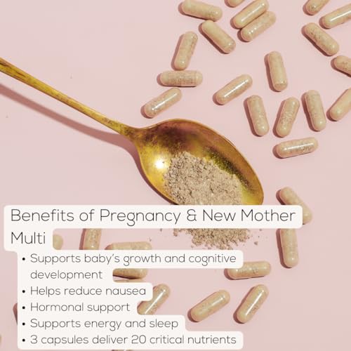 Beli Women Prenatal Multivitamin, for All Stages of Pregnancy, 400mg Choline, Folate, Vitamin D. Supports Egg Quality and Fertility, Gluten & Allergen Free, 90 Vegan Capsules (30-Day Supply)