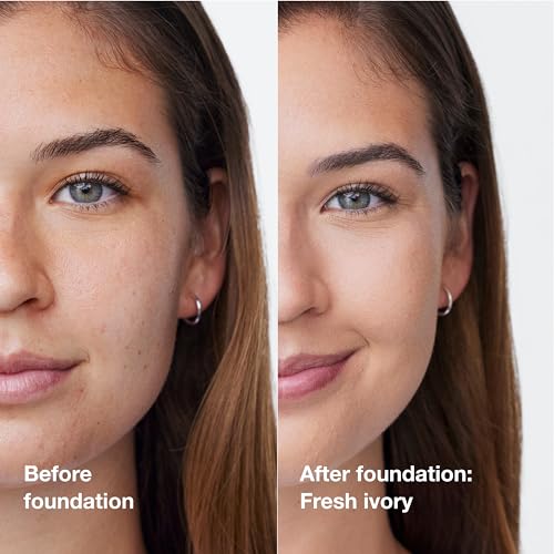 Clinique Acne Solutions Liquid Foundation Makeup With Salicylic Acid For Dry Combination to Oily Skin Types | Medium Coverage, Natural Matte Finish, Ivory, 1.0 Fl Oz