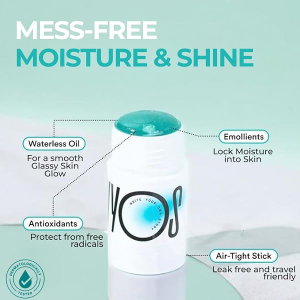 WYOS All Over Oil Stick 3 Pack, Face Body Oil Dew Hydration Shine Glow, Moisturizing Non-Greasy Formula, Travel Friendly, Leak Free, Highlighter Balm, Hair Stick, Vegan, Sulfate Free, Paraben Free