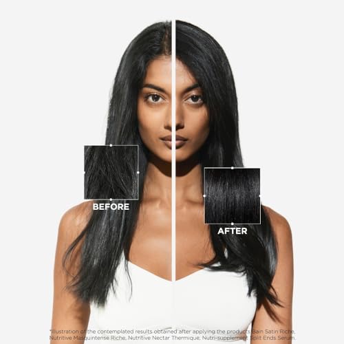 KÉRASTASE Nutritive 8H Magic Night Hair Serum, Overnight Hydrating Treatment for Dry Hair, Intensely Nourishes, Detangles & Prevents Frizz for All Hair Types, 3.04 Fl Oz