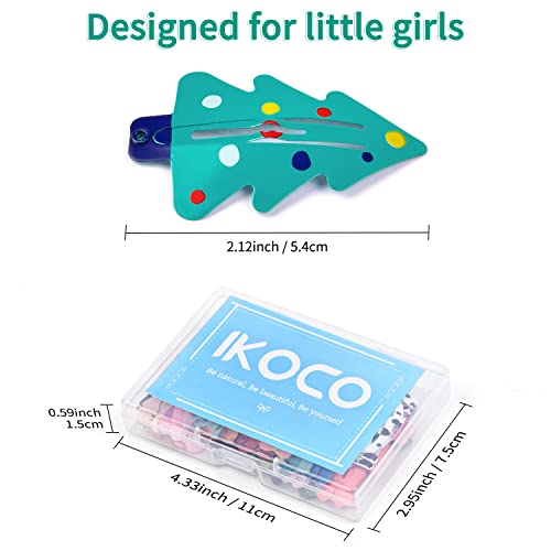 IKOCO Hair Clips for Girl, 42Pcs Animal Pattern Snap Hair Clips, Cartoon Design Barrettes for Toddler Girls