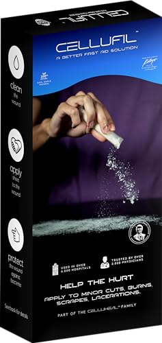 Cellufil® Collagen Particles for Advanced Wound Care – 100% Non-Hydrolyzed Bovine Collagen for Tissue Regeneration, First Aid & Minor Bleeding, Box of Five Vials