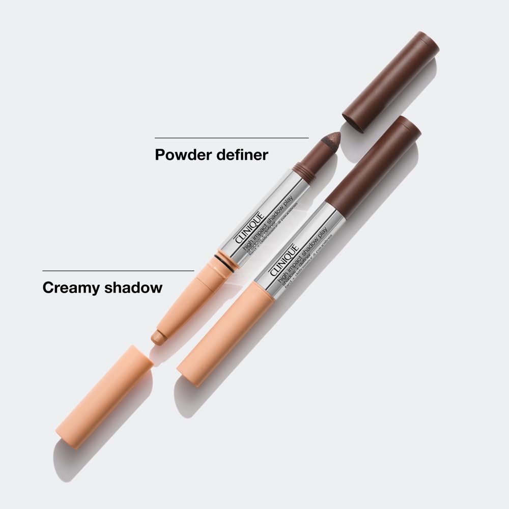 Clinique High Impact Shadow Play Shadow + Definer | Crease Proof, Water Resistant + Safe For Sensitive Eyes, Rosé + Truffles, 1 Count