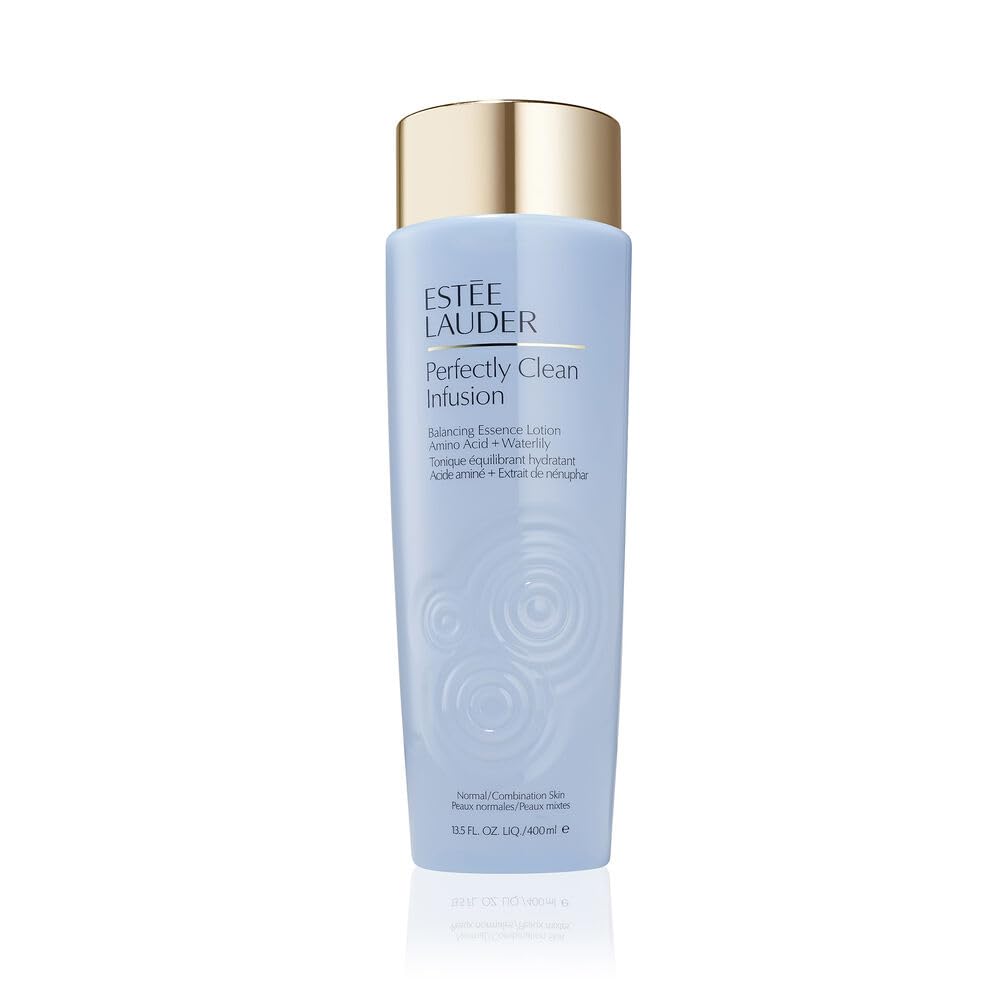 Estée Lauder Perfectly Clean Infusion Balancing Skin Essence Face Lotion Toner with Amino Acid + Waterlily, 13.5 Fl Oz