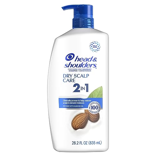 Head and Shoulders 2 in 1 Dandruff Shampoo and Conditioner, Anti-Dandruff Treatment, Dry Scalp Care for Daily Use, Paraben Free, 28.2 oz