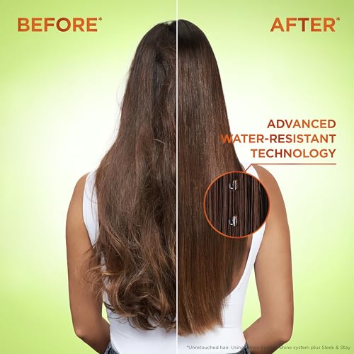 Garnier Fructis Sleek and Shine Sleek and Stay Hair Serum for Frizzy, Dry Hair, Heat Protectant Formulated with Alpha Silane, 1.7 Fl Oz(Packaging May Vary)