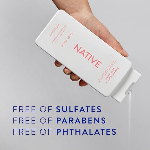Native Body Wash Contains Naturally Derived Ingredients | For Women & Men, Sulfate, Paraben, & Dye Free Leaving Skin Soft and Hydrating | Grapefruit & Bergamot 18 oz - 2 Pk