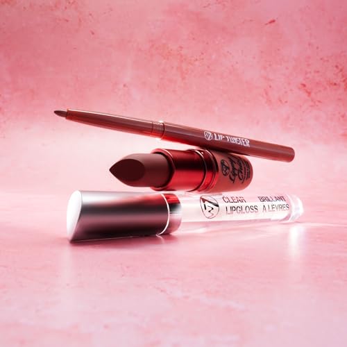 W7 Lippy Essentials - 3 Piece Set - Lipstick, Lip Liner & Gloss - Nude