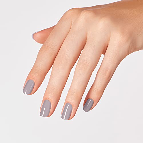 OPI Nail Lacquer Peace of Mined | Sheer Soft Gray Crème Chip Resistant Nail Polish | Vegan, Fast Drying, Streak Free