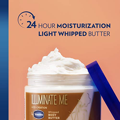 Vaseline Illuminate Me Whipped Body Butter 2-Pack – Lightweight Moisturizer for Luminous, Glowing Skin, 11 Oz Ea
