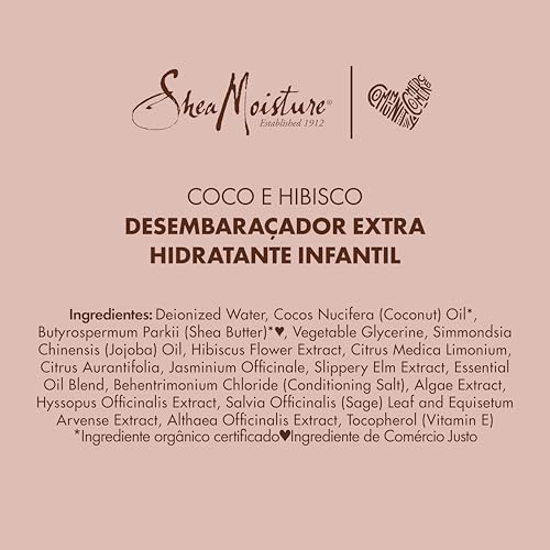 Sheamoisture Kids Extra Moisturizing Detangler for Curly Hair Coconut and Hibiscus Kids Detangler with Shea Butter 8 oz