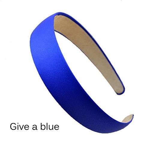 6 Black+1 Blue: Loneedy 6 Hard Headbands, 1 Inch Wide Non-Slip Ribbon Hairband For Women (6 Black+1 Blue)