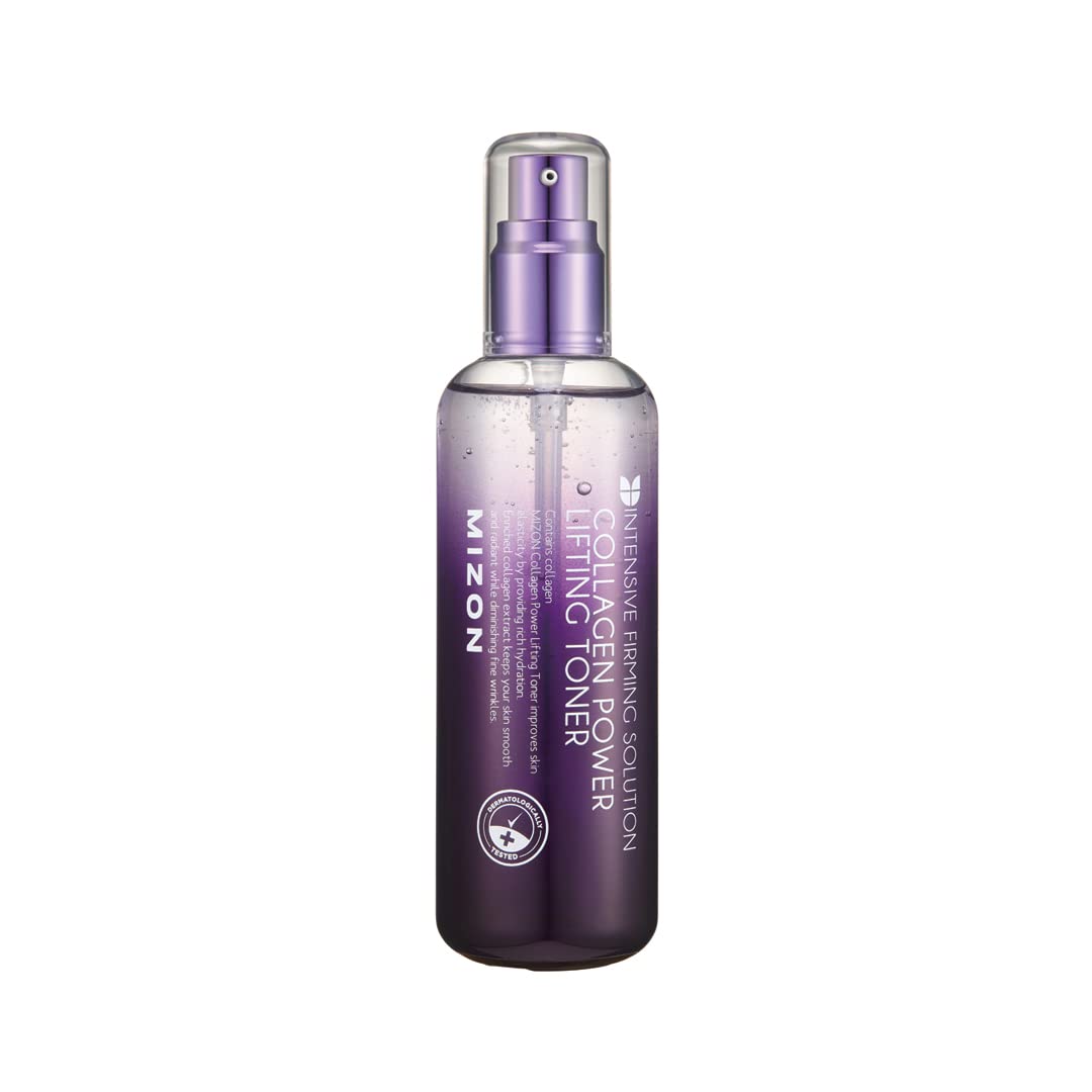 MIZON Collagen Power Lifting Toner, Facial Toner, Lifting Synergy, Moisturizing, Jelly-like Skin Booster for Dry, Aging Skin (120ml, 4.06 fl oz)