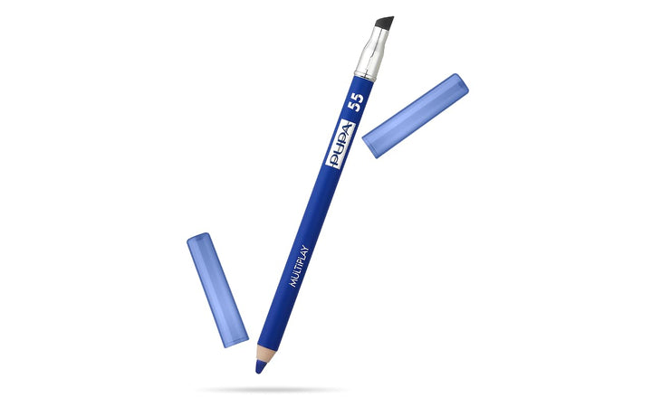 PUPA Milano Multiplay Eye Pencil - Multipurpose Pencil - Suitable For Sensitive Eyes - Soft And Smooth Texture - Paraben Free - Ophthalmologist Tested - Amazing Color - 55 Electric Blue - 0.04 Oz