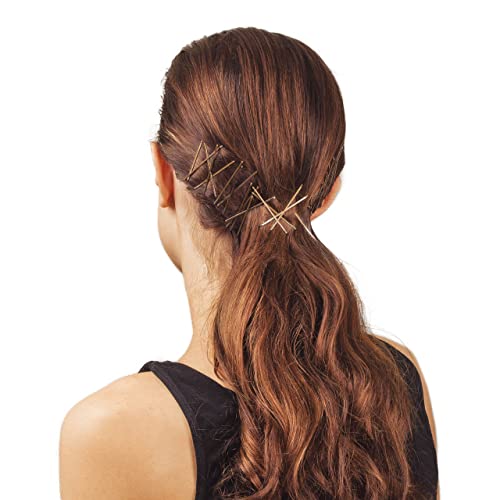 Kitsch Mini Bobby Pins, Hair Pins for Thin Hair, Small Bobby Pins for Girls Hair Accessories, Blonde Bobby Pins for Thick Hair, Hairpins, Bobby Pins Blonde Hair, 45 pcs (Brown)
