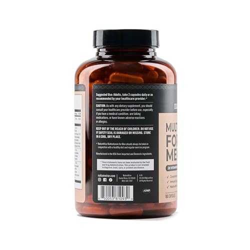 NatureWise Multivitamin for Men - Daily Male Support - Minerals & Herbs for Energy, Performance, Immunity - with Vitamin A, C, D, B-Complex - Soy & Gluten-Free, Non-GMO - 180 Capsules[3-Month Supply]