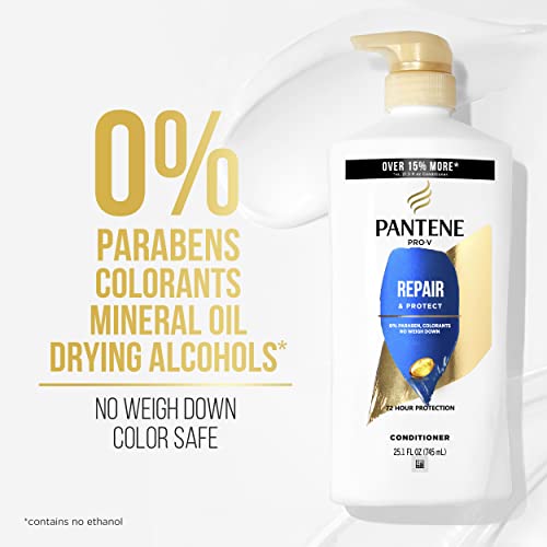 Pantene Conditioner Twin Pack with Hair Treatment, Repair & Protect for Damaged Hair, Safe for Color-Treated Hair