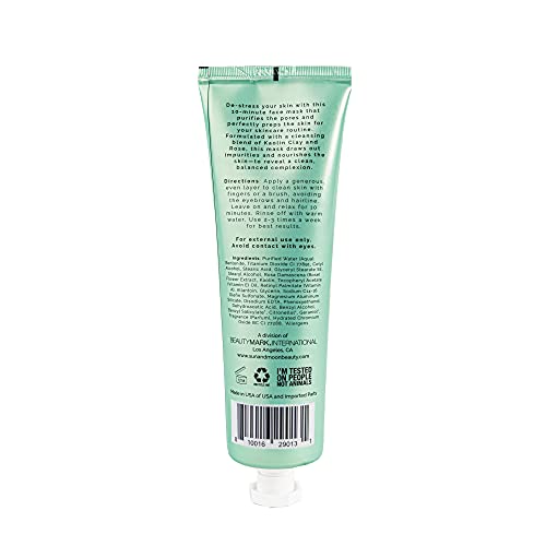 Sun + Moon Nice to Mask You Unwind + Undo 10 Min Clay Facial with Kaolin Clay & Rose, 5.1 fl oz